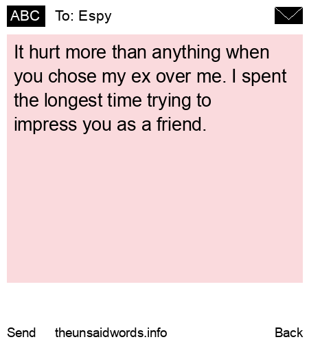 unsent message to Espy