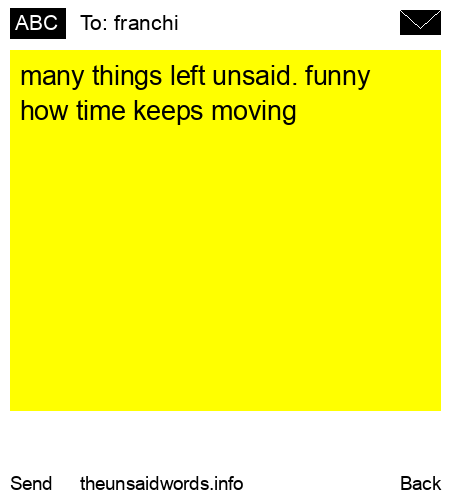 unsent message to franchi