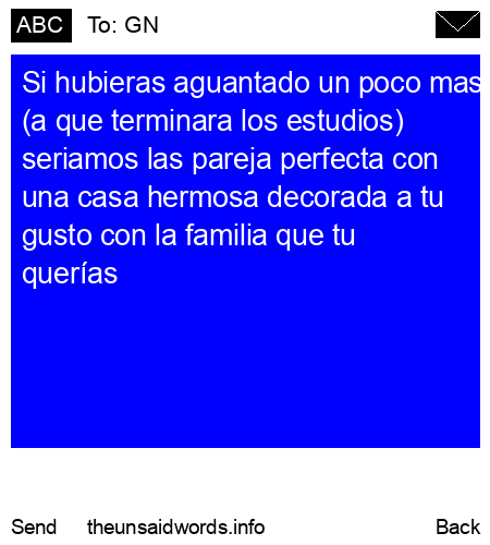 unsent message to GN