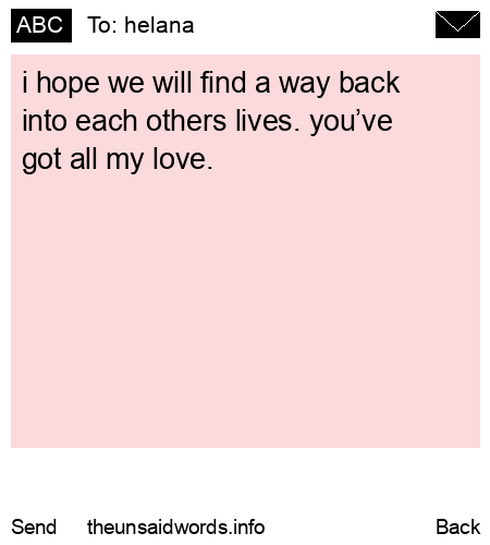 unsent message to helana