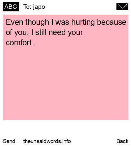unsent message to japo