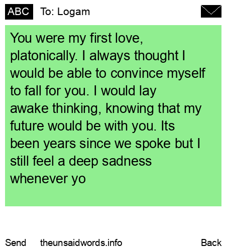unsent message to Logam
