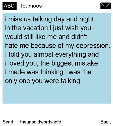 unsent message to moos
