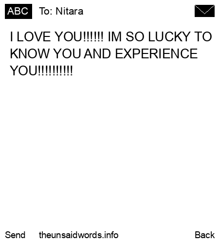 unsent message to Nitara
