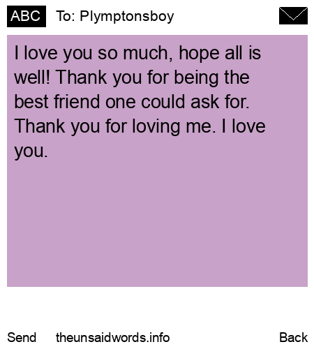 unsent message to Plymptonsboy