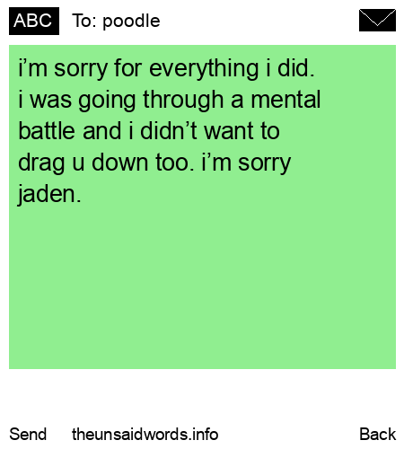 unsent message to poodle