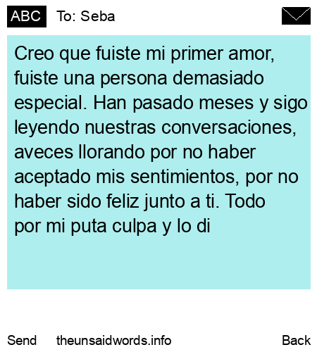 unsent message to Seba