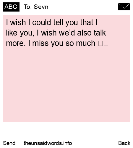 unsent message to Sevn