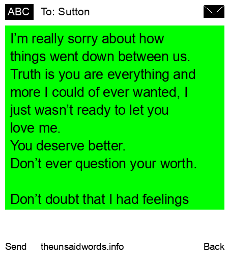 unsent message to Sutton