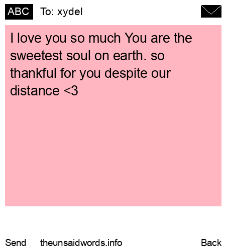unsent message to xydel