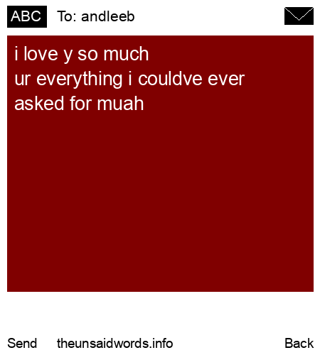 unsent message to andleeb