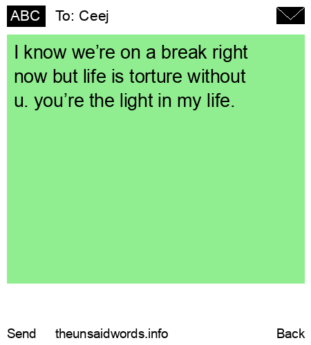 unsent message to Ceej