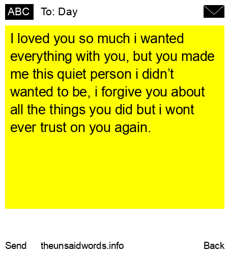 unsent message to Day