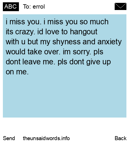 unsent message to errol