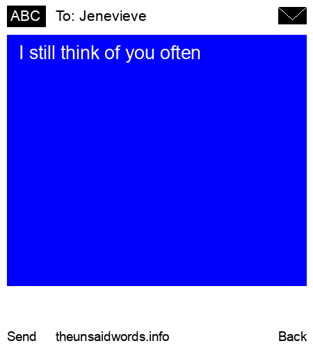 unsent message to Jenevieve
