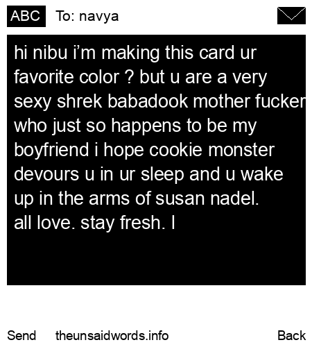 unsent message to navya