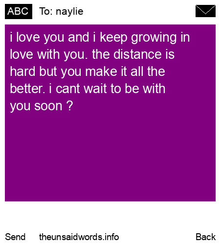 unsent message to naylie