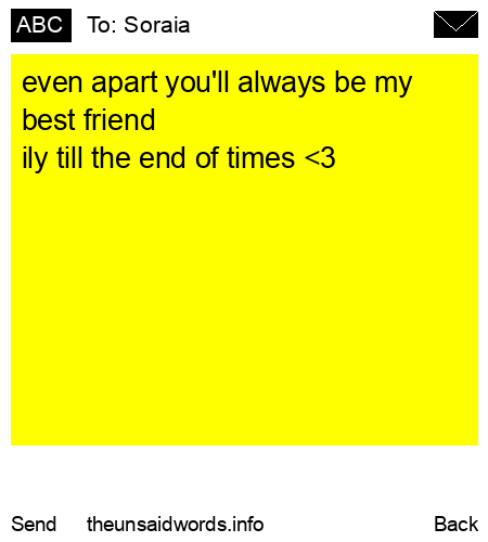unsent message to Soraia