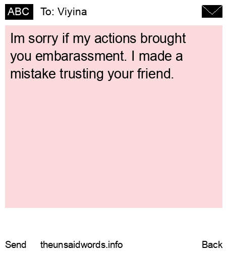 unsent message to Viyina