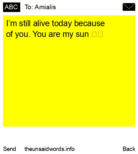 unsent message to Amialis