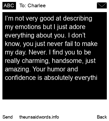 unsent message to Charlee