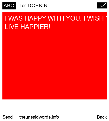 unsent message to DOEKIN