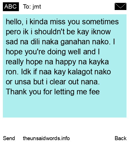 unsent message to jmt