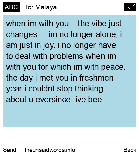 unsent message to Malaya