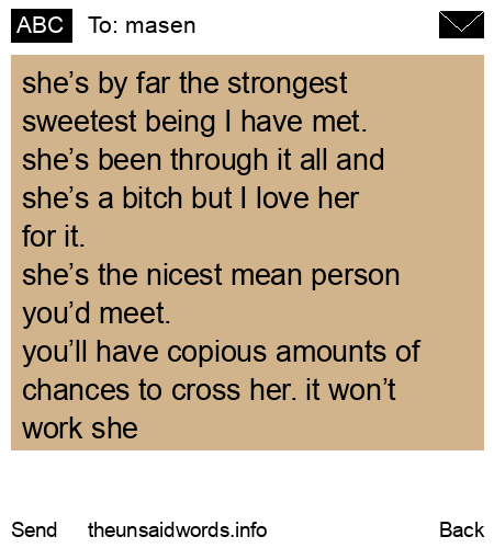 unsent message to masen