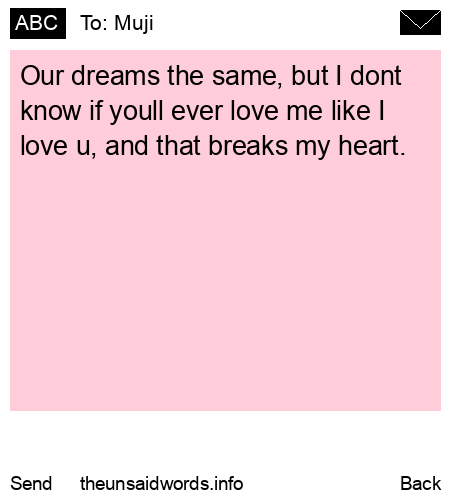 unsent message to Muji