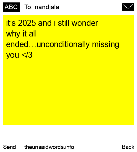 unsent message to nandjala
