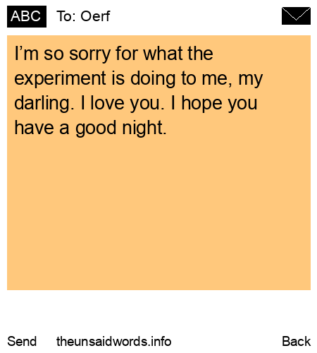 unsent message to Oerf