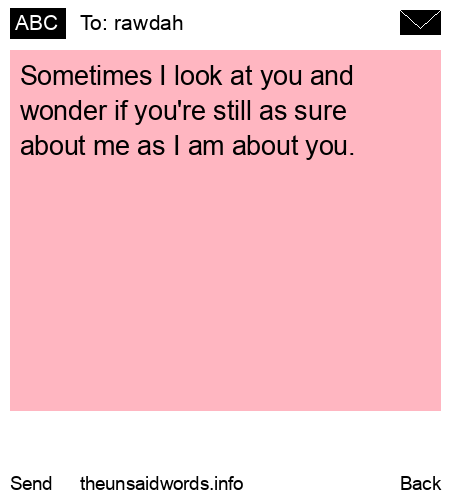 unsent message to rawdah