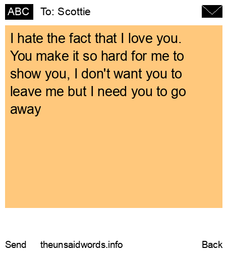 unsent message to Scottie