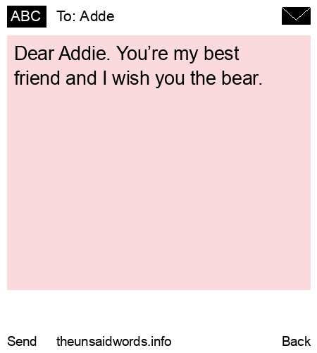 unsent message to Adde