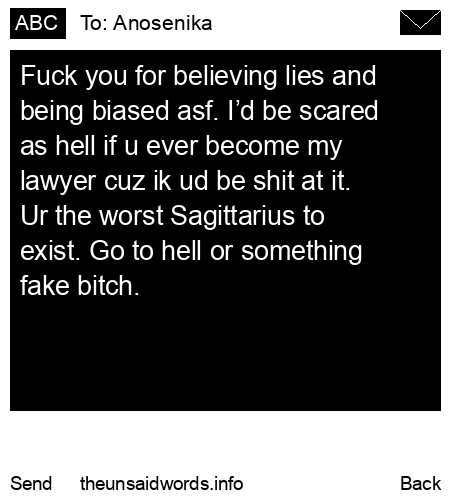 unsent message to Anosenika