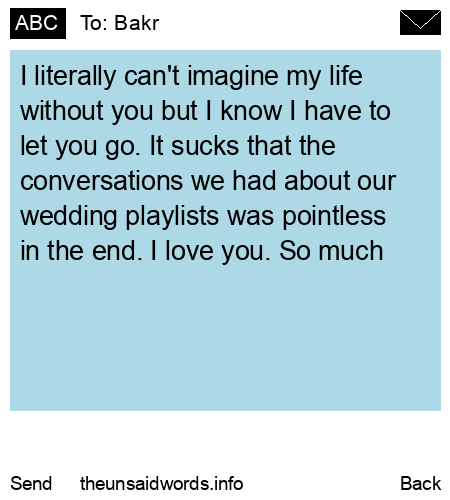 unsent message to Bakr