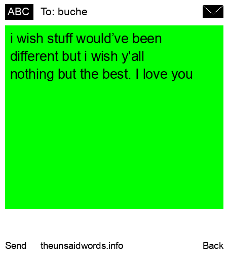 unsent message to buche