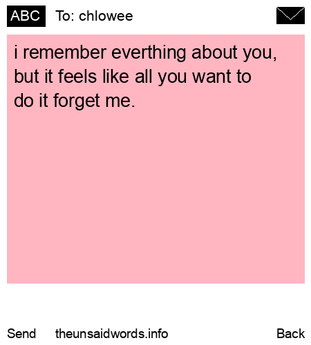 unsent message to chlowee