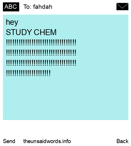 unsent message to fahdah