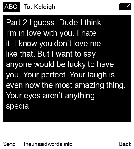 unsent message to Keleigh