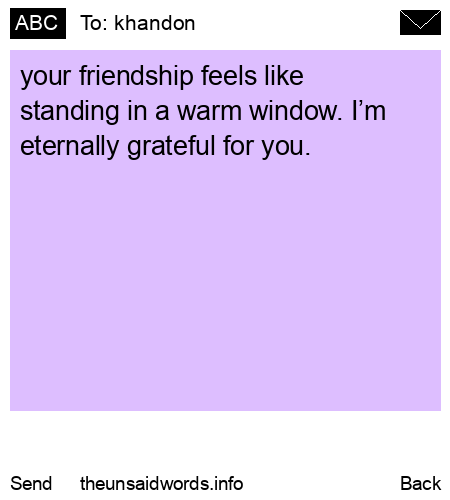 unsent message to khandon 
