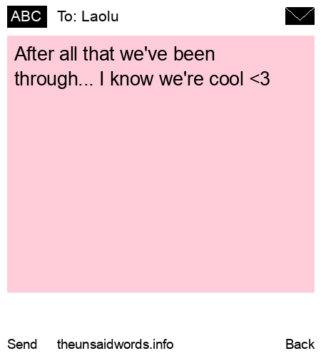 unsent message to Laolu