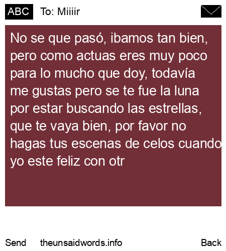 unsent message to Miiiir