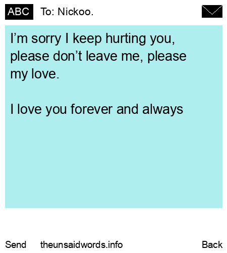 unsent message to Nickoo.