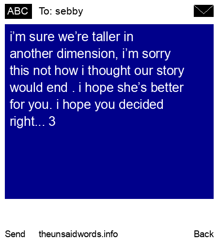 unsent message to sebby