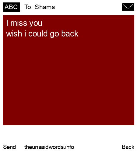 unsent message to Shams