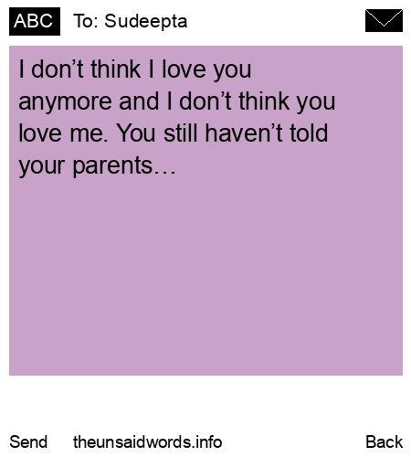 unsent message to Sudeepta