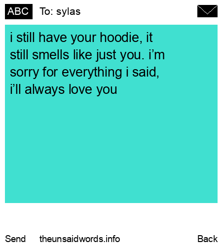 unsent message to sylas