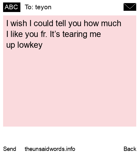 unsent message to teyon 